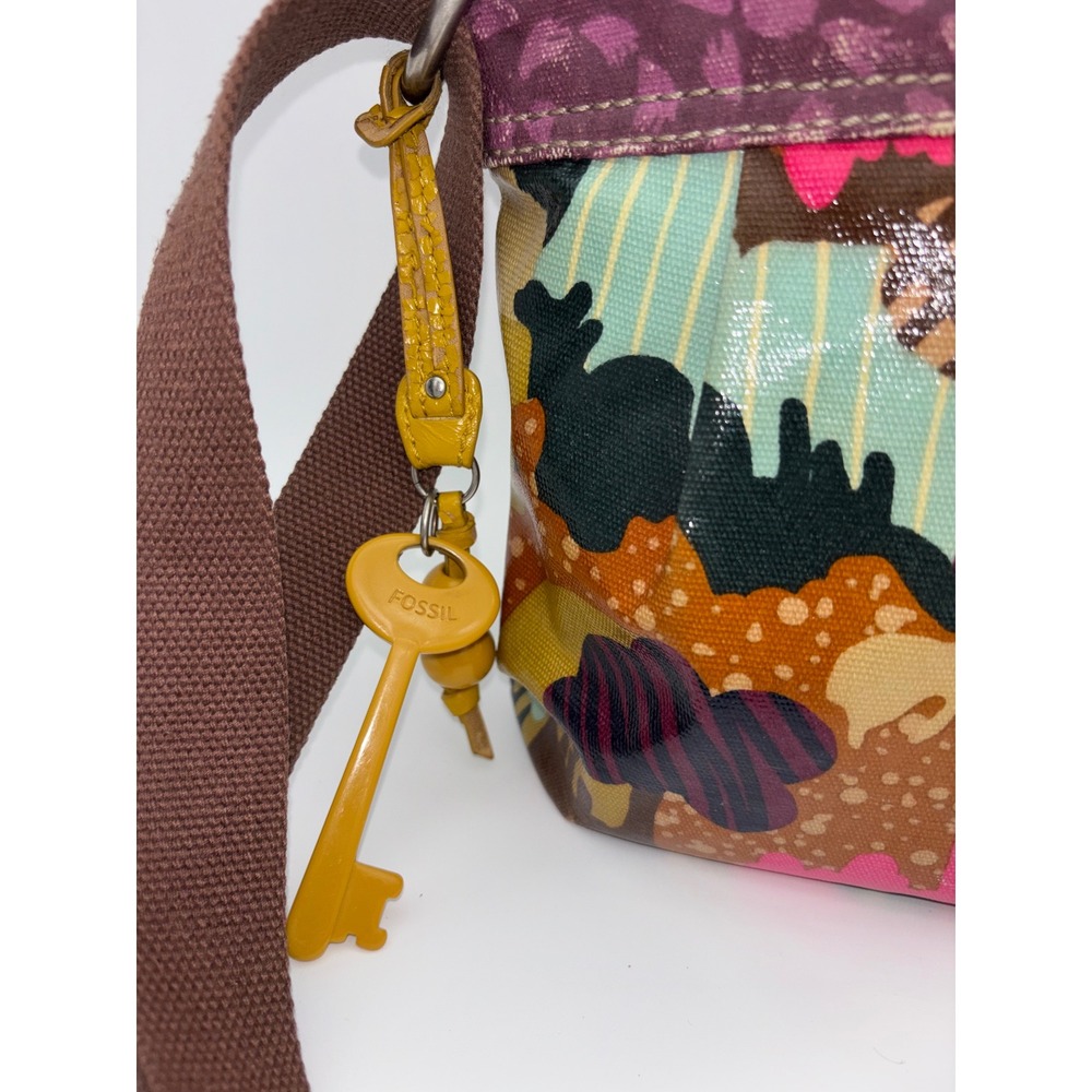 VINTAGE FOSSIL Bucket Crossbody y2K Bag Purse Bag Key… - Gem